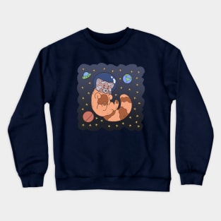 Red panda in space Crewneck Sweatshirt